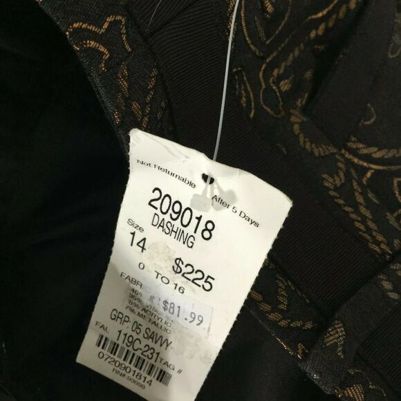 Etcetera Dashing Brown Bronze Metallic Holiday Dress Pants Womens Size 14 NWT - Picture 8 of 9